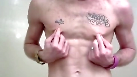 Sexy young buttering with her feet