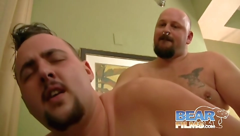 Two horny guys with a sexy brunette hair