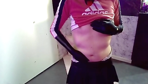 Chubby girl with a dildo fucking