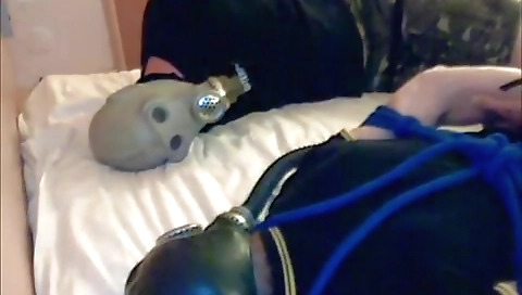 Sexy blonde gets fucked on a dildo