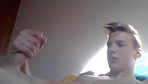 Two horny guys in a hot threesome