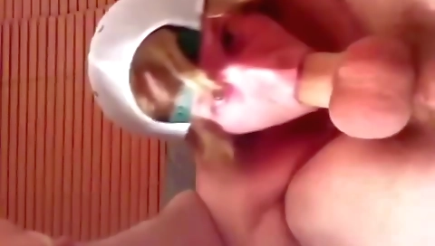 Shower fruits pounds a an anal toy