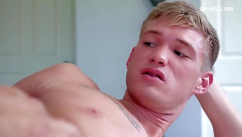 Blonde with huge tits gets her face and cum