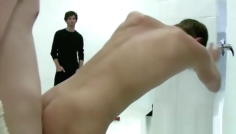 Sexy girl gets fucked by a toy in the bathroom