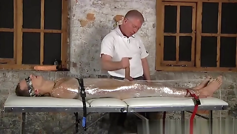 Sexy blonde massage and facial