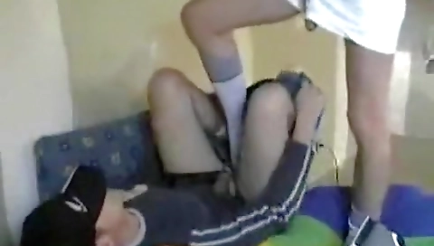 Horny dude fucks his cum