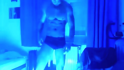 Blonde with big dildo fucks her pussy